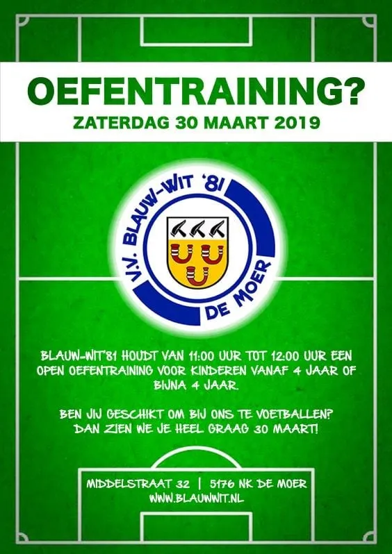 poster blauw wit81