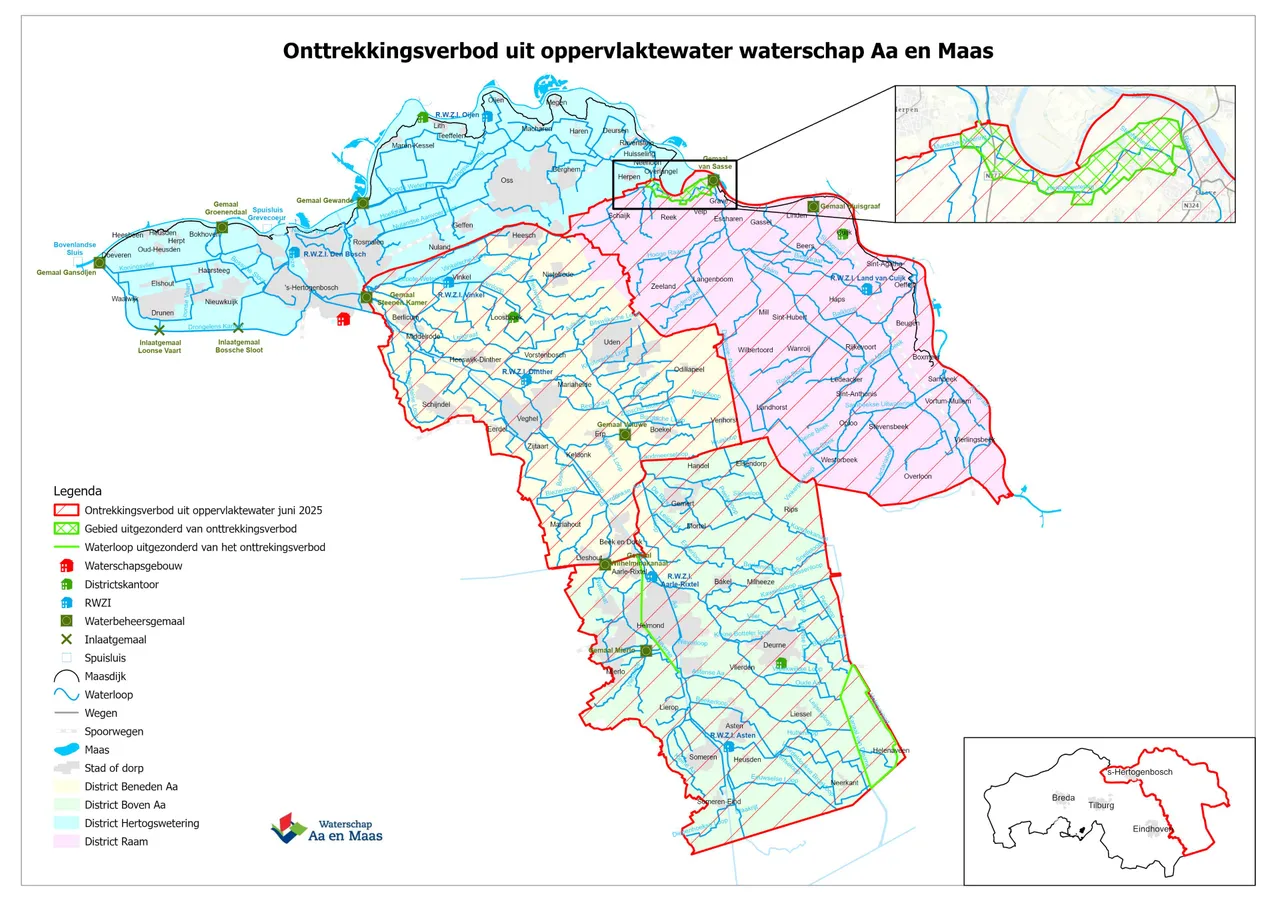 De plekken waar het onttrekkingsverbod geldt