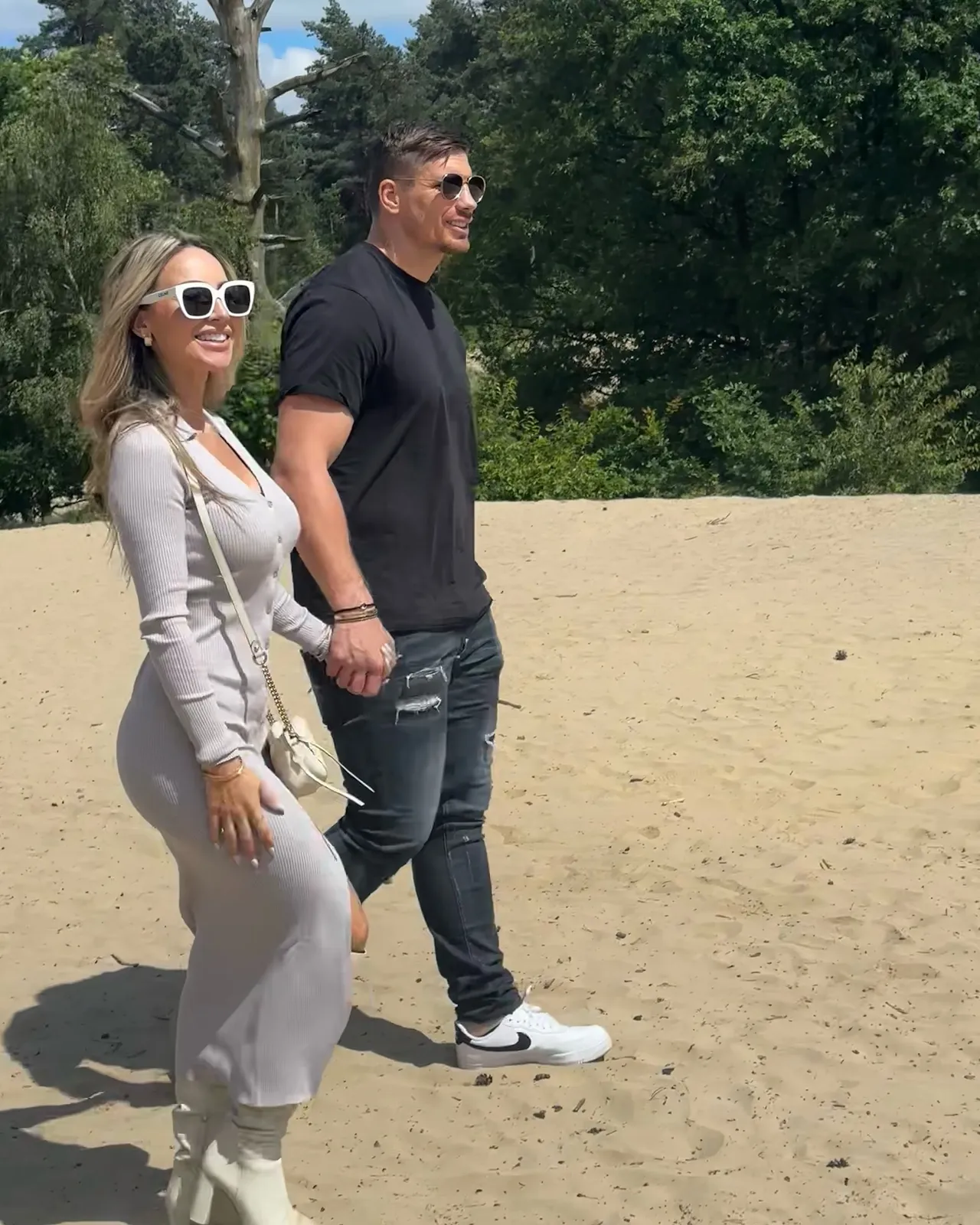 rico verhoeven sleurt vriendin naomy van been mee de natuur in en geniet