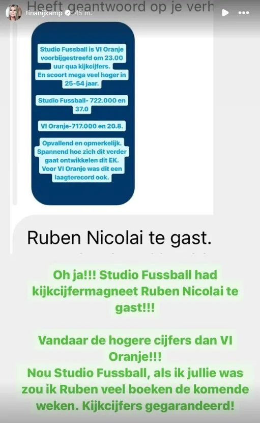 tina nijkamp zegt waarom studio fusball stijgt in kijkcijfers