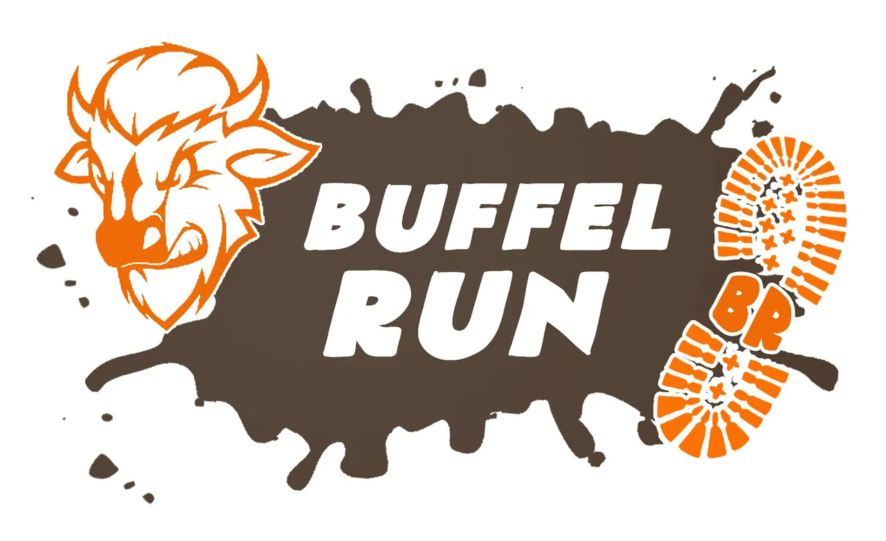 logo buffelrun transparant 2 kleuren oranje en bruin