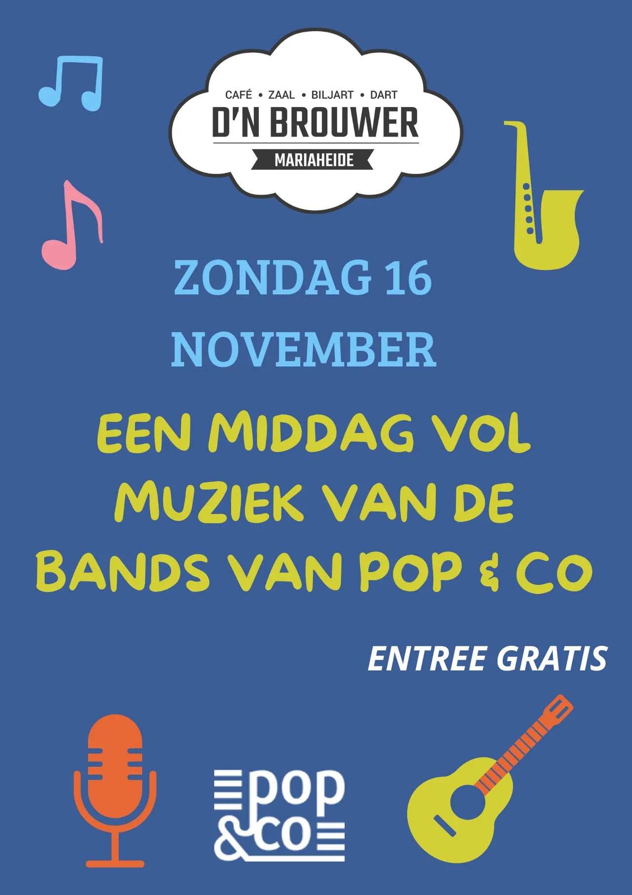 Zondag 16 november Pop & Co