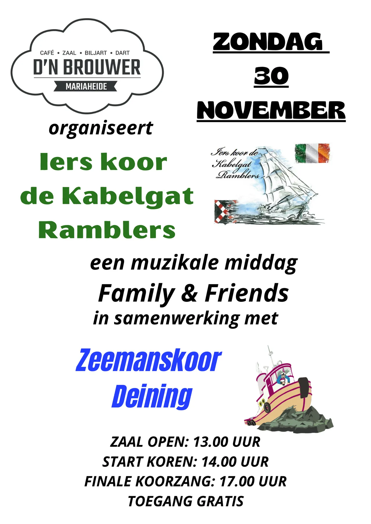 ZONDAG 30 NOVEMBER FAMILY &amp; FRIENDS