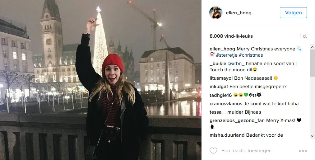 ellen hoog instagram kerst