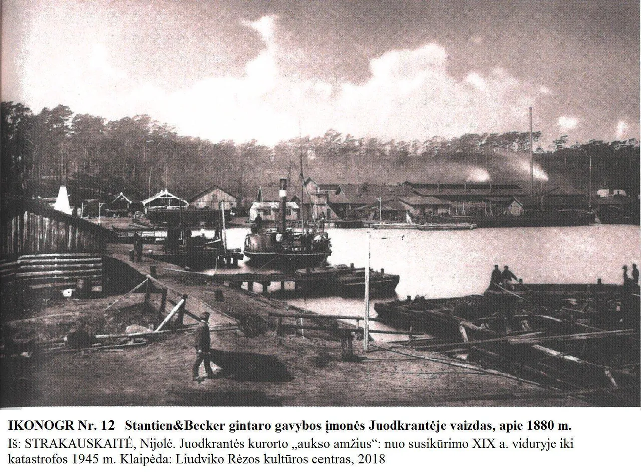 „Stantien &amp; Becker“ gintaro gavybos įmonė Juodkrantėje apie 1880 m.