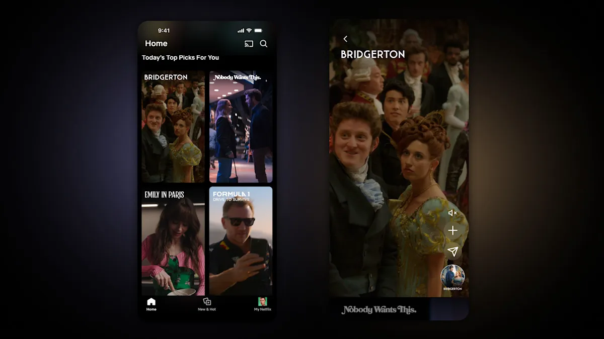 Het nieuwe Netflix wordt een soort van Tiktok. Bron: Netflix