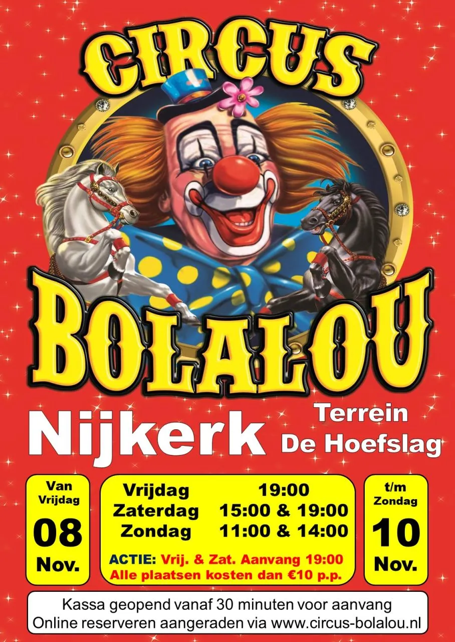 2019 10 31 circus poster nijkerk