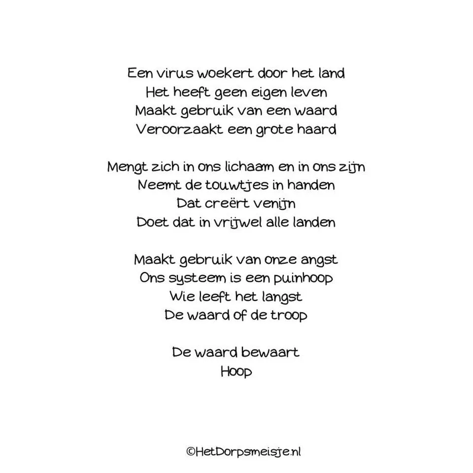 2020 04 16 dorpsmeisje gedicht