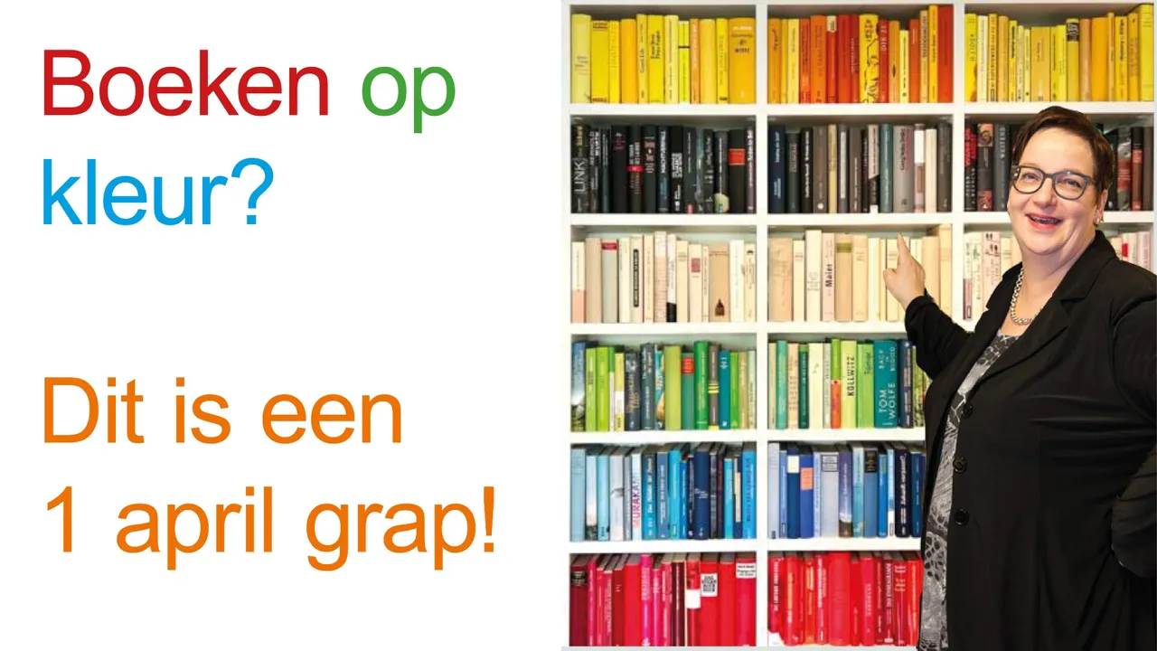 2023 04 02 bibliotheek 1 april boeken op kleur narrowcasting