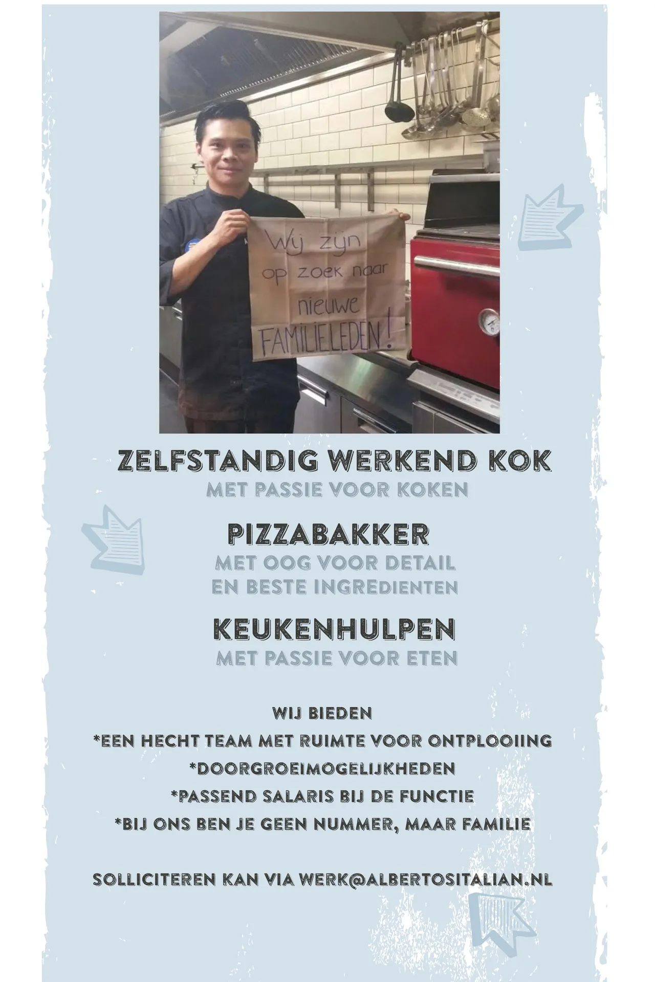 alberto personeelsadvertentiekeuken