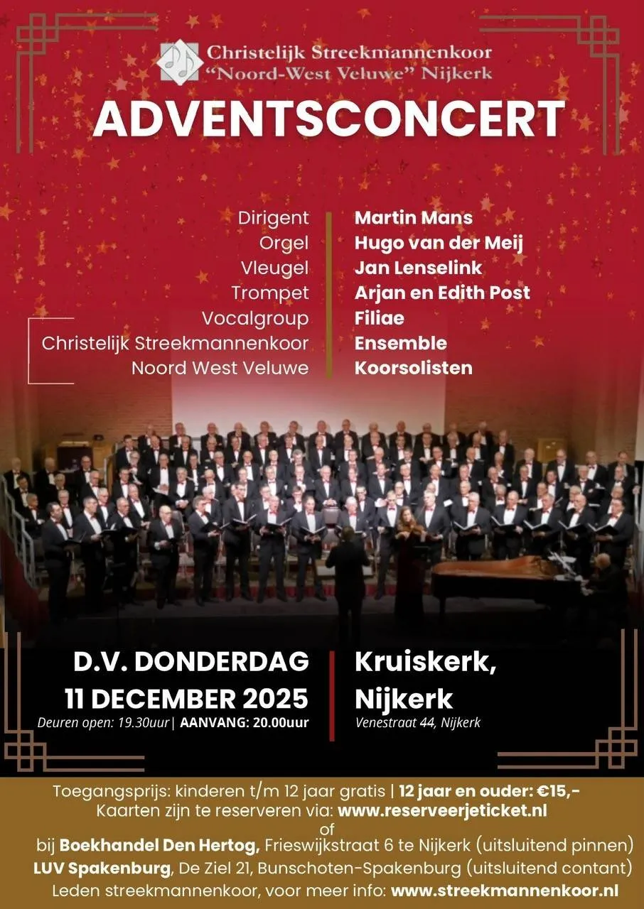 2025-11-21 Poster Christelijk Streekmannenkoor Noord-West Veluwe