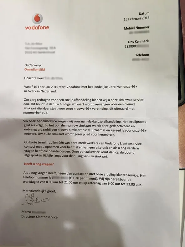 vodafone nepbrief