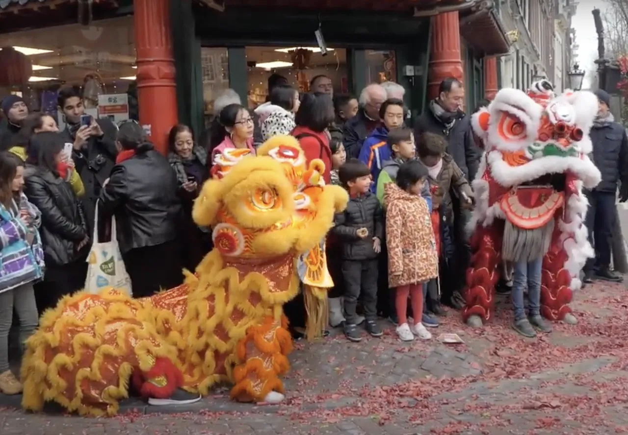 Viering van Chinees Nieuwjaar in Amsterdam<br>