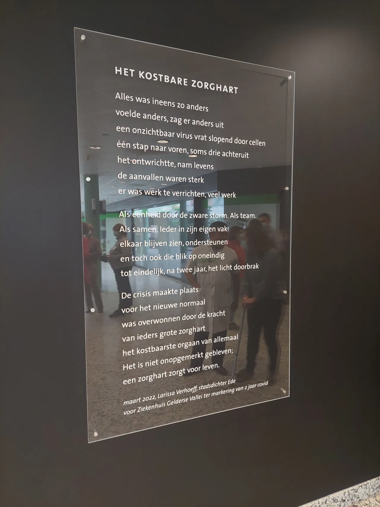 het gedicht ter markering van 2 jaar covid in zgv