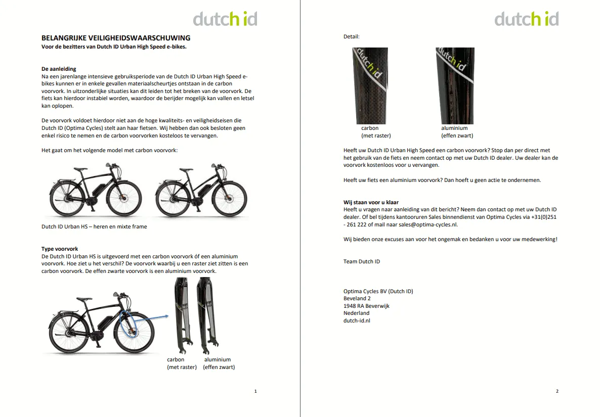 recall dutch id urban hs