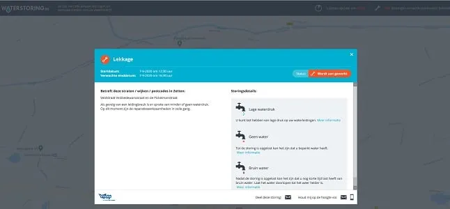 waterlekkage zetten