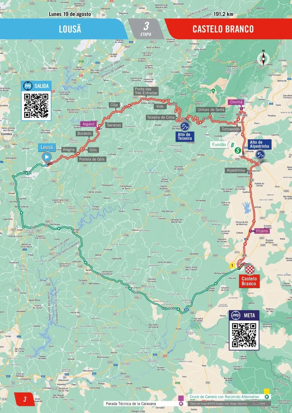 Karte Vuelta a España 2024 Etappe 3&nbsp;
