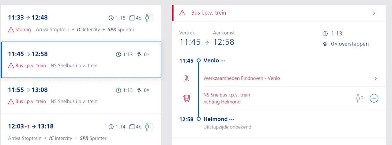 trein bus