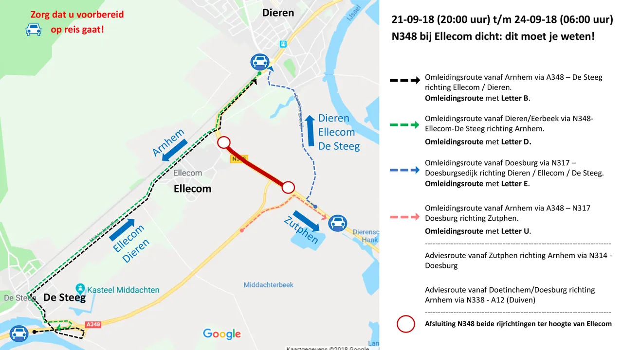 afsluiting ellecomsedijk ellecom dieren traverse dieren