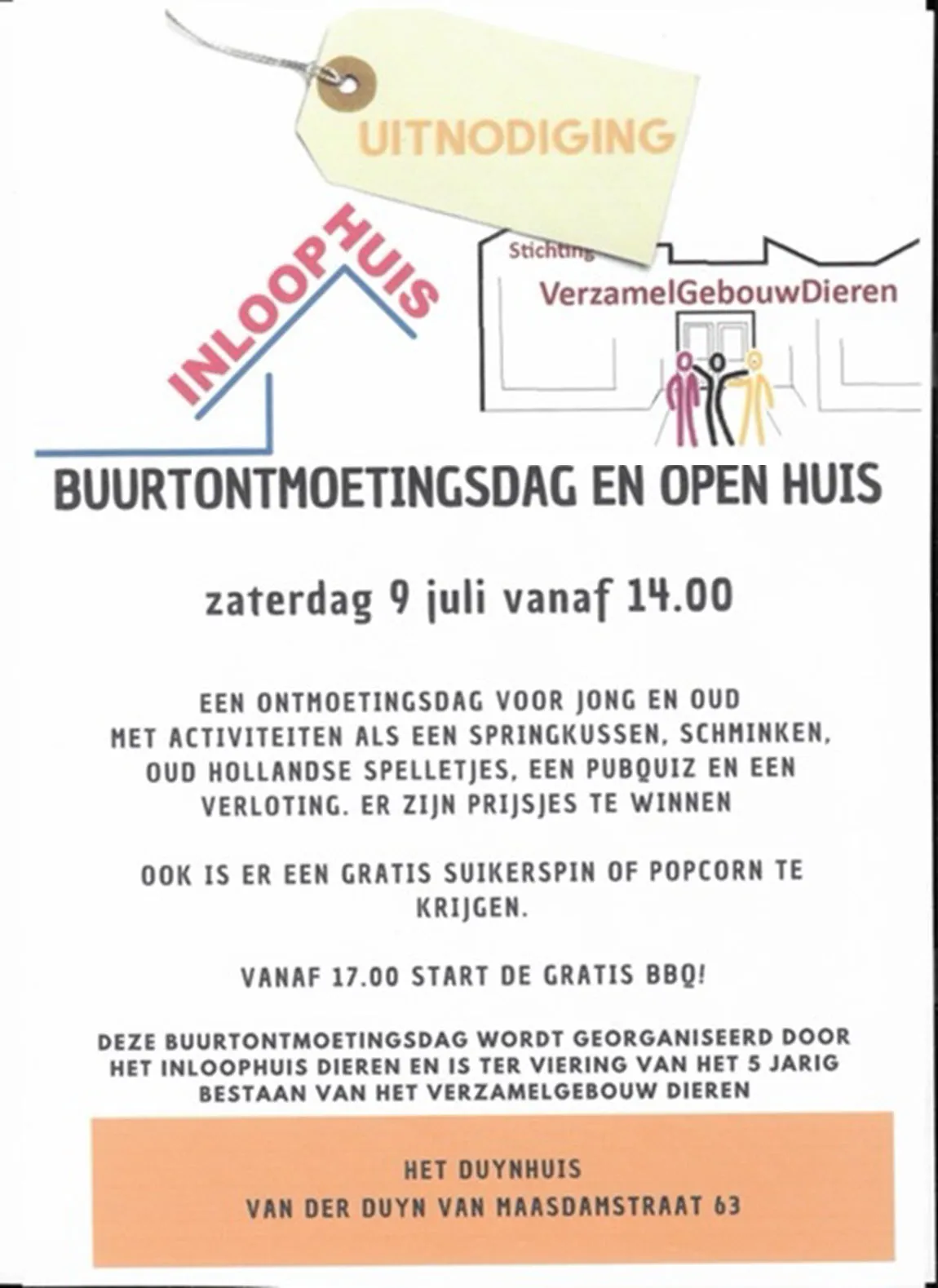 buurtontmoetingsdag en open huis het duynhuis dieren