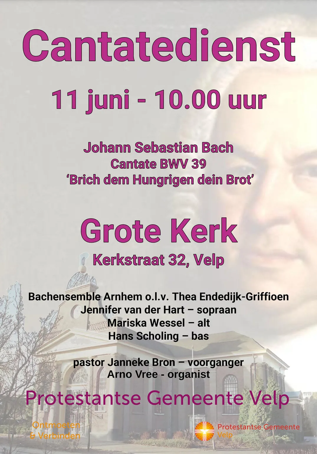 cantatedienst grote kerk velp protestantse gemeente velp