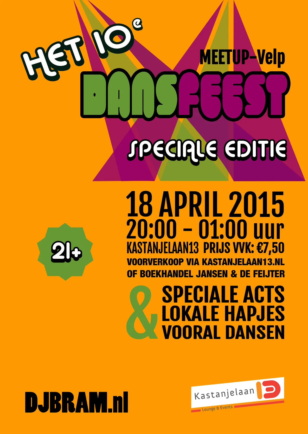 flyer 10e meetup velp dansfeest