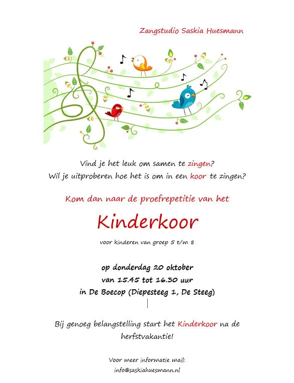flyer kinderkoor