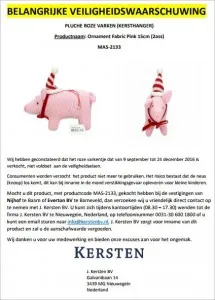 recall kersten kersthanger varken 215x300