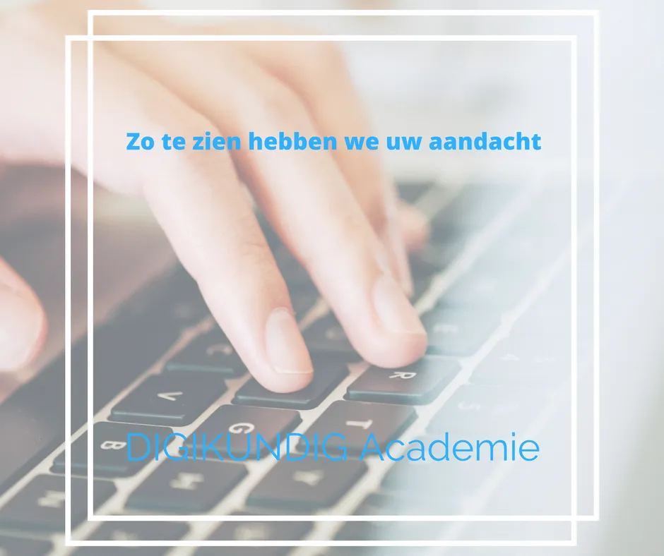 zo te zien hebben we uw aandacht