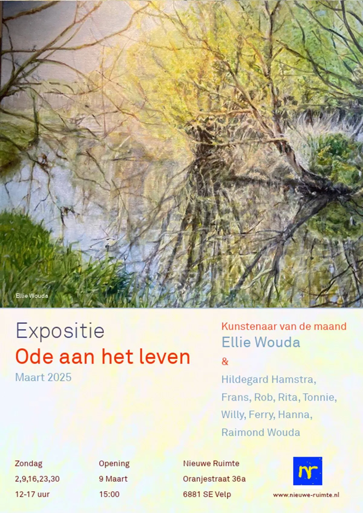 expositie ode aan het leven ellie wouda nieuwe ruimte