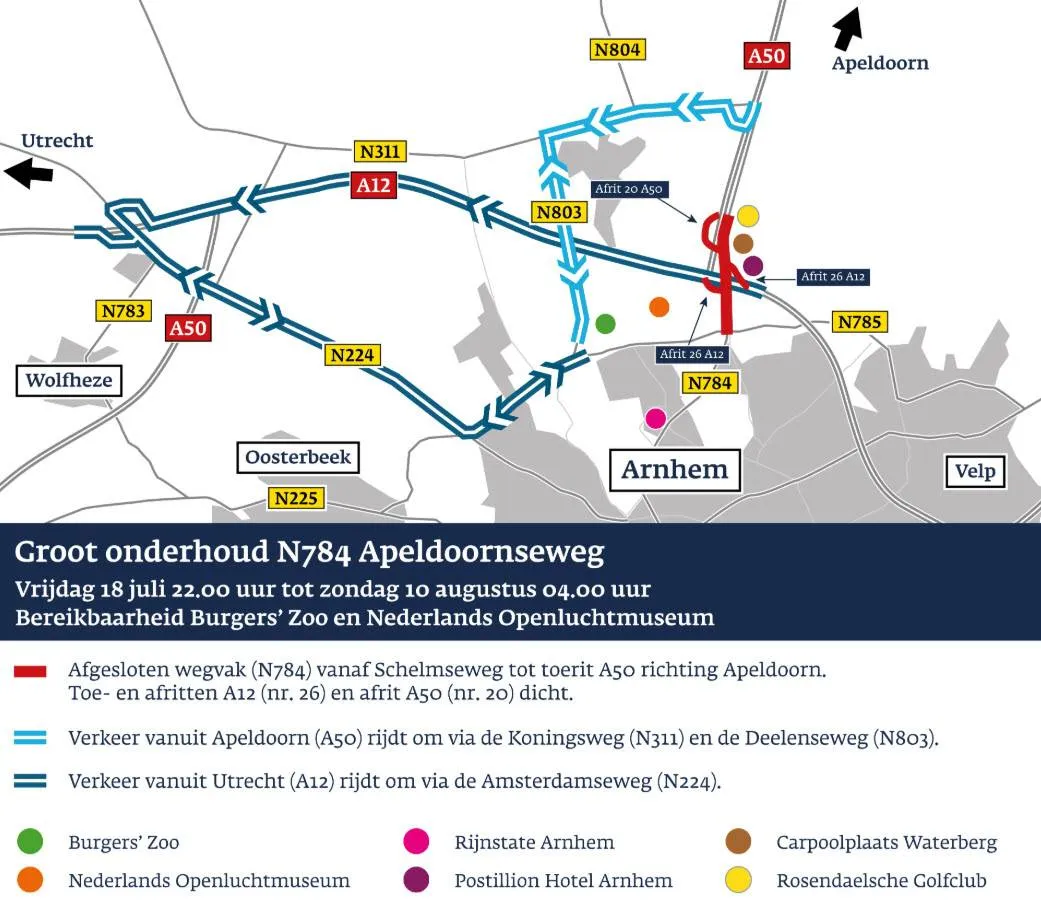 Bereikbaarheid Burgers Zoo en Nederlands Openluchtmuseum - provincie Gelderland