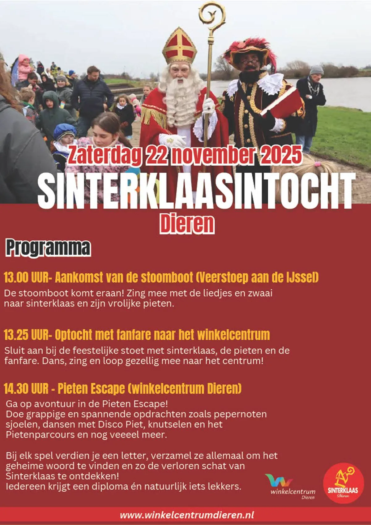 Programma intcht Sinterklaas Dieren - BIZ Centrum Dieren