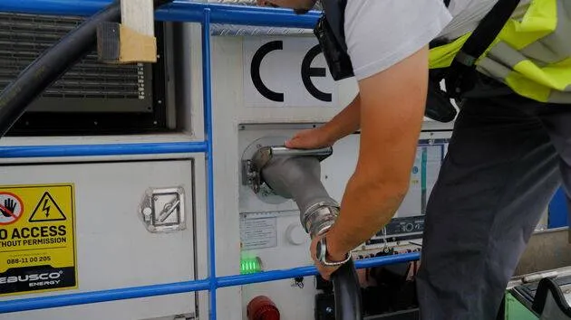 The ZES pack is connected to the ship via a special plug