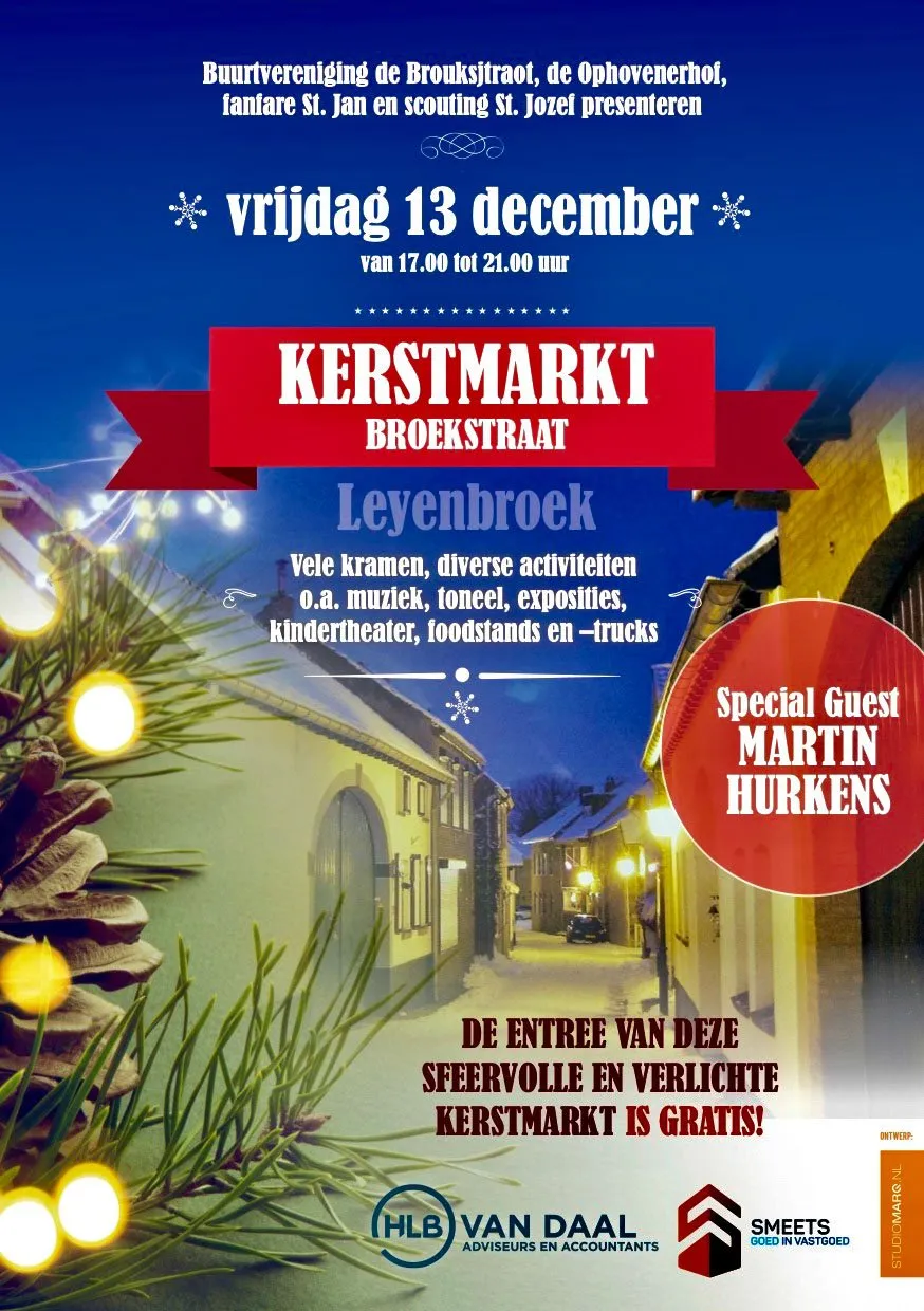 affiche kerstmarkt broekstraat 2019
