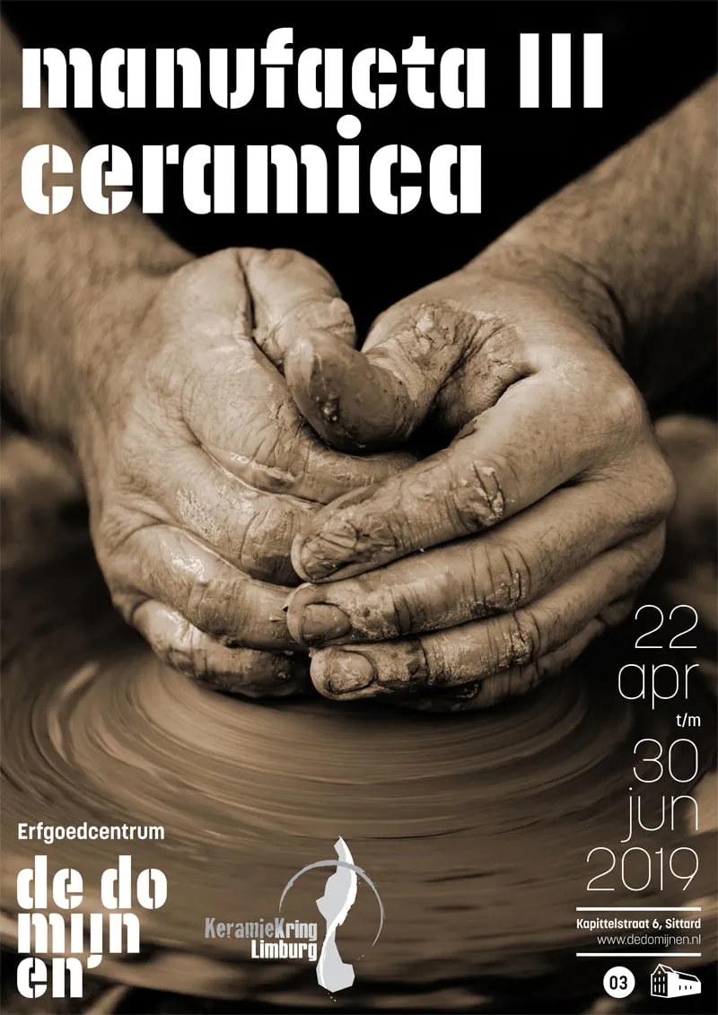 affiche manufacta iii ceramica erfgoedcentrum de domijnen poster