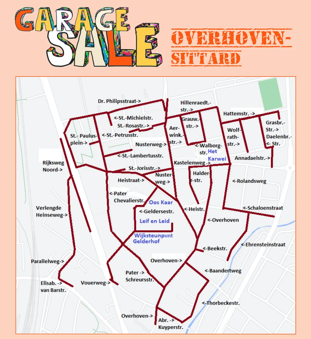 garage sale overhoven 2022 route