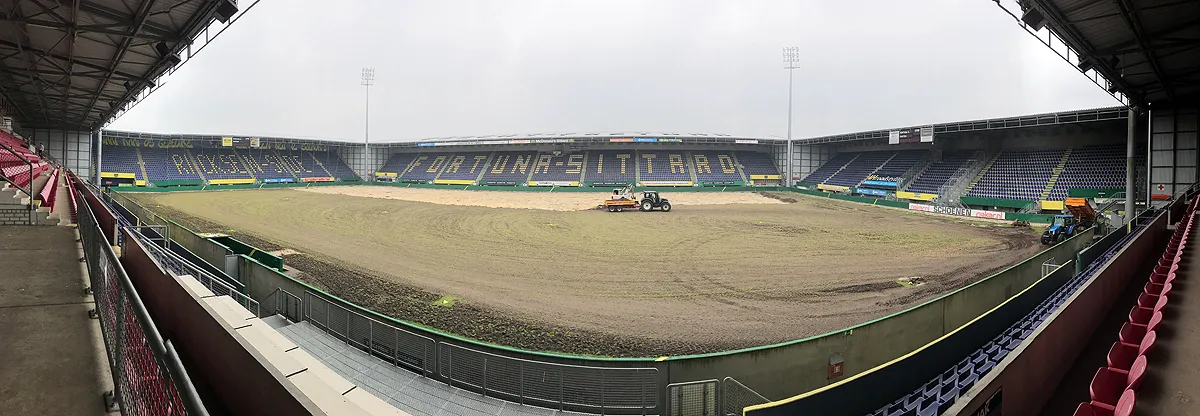 grasmat afgegraven