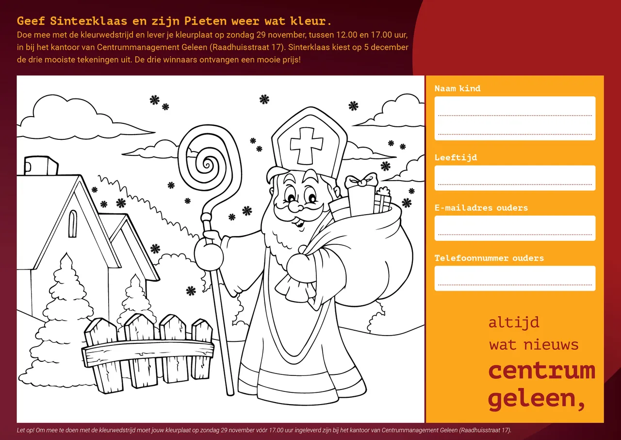 kleurplaat sinterklaas
