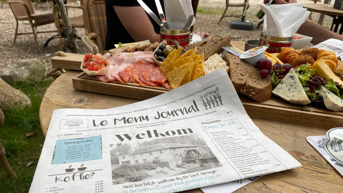 le menu journal met peuzelplank