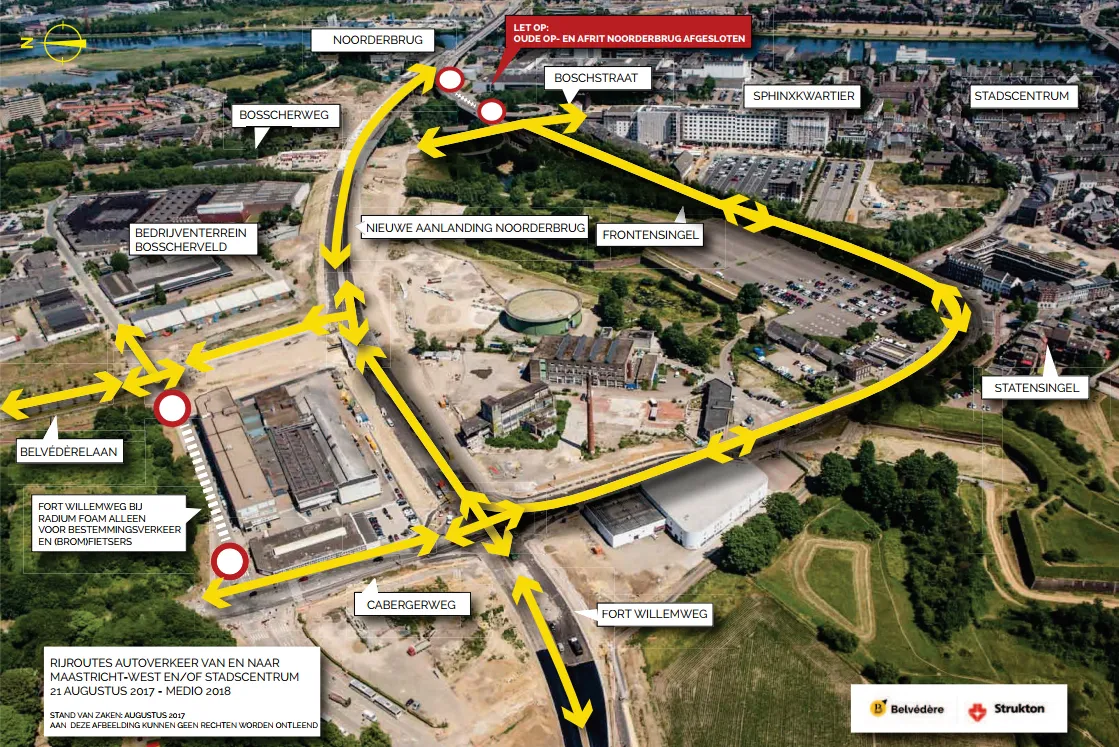 noorderbrug maastricht omleidingen