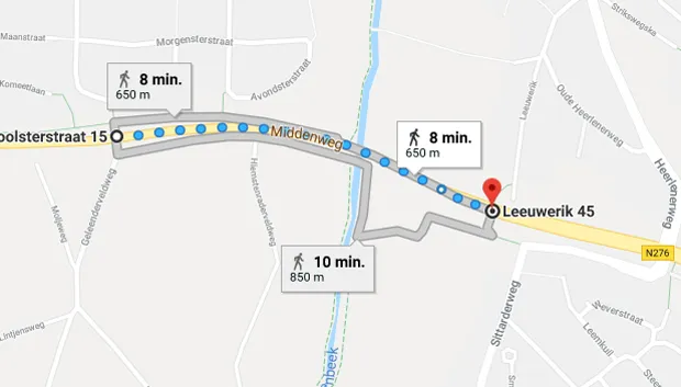 omleidingsroute n276 fietsersbrug