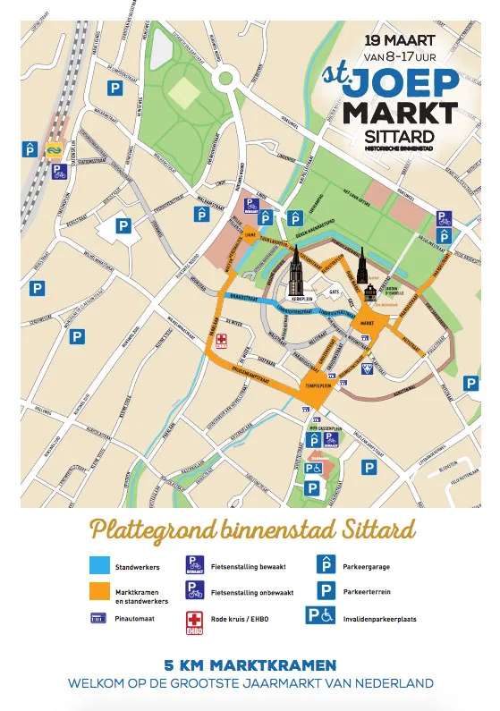 plattegrond binnenstad sittard sint joepmarkt