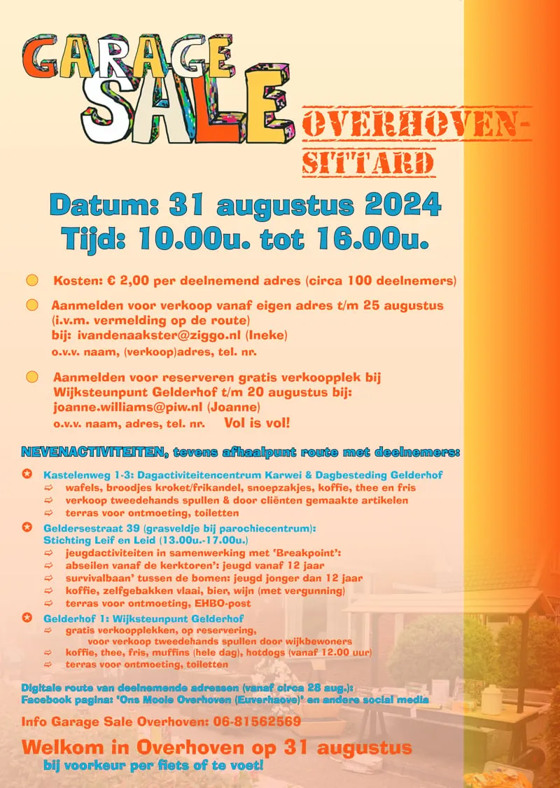 poster garage sale overhoven 2024