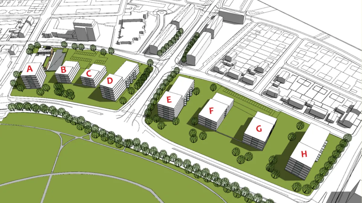 project nieuwbouw langs oostzijde kennedysingel sittard