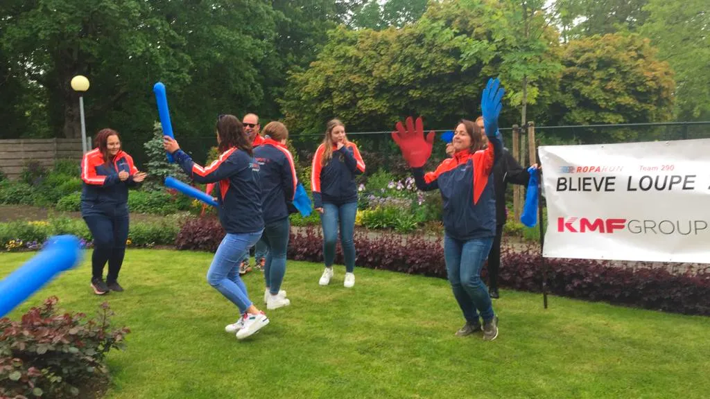 roparun promoteam in tuin bronnerhof born