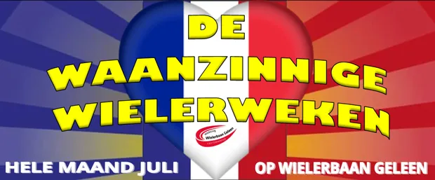 waanzinnige wielerweken wielerbaan geleen banner