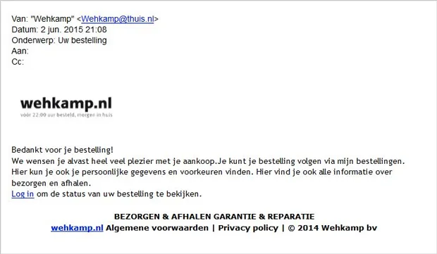 wehkamp phishingmail