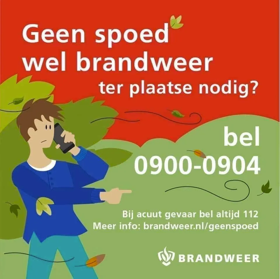 wel brandweer geen spoed