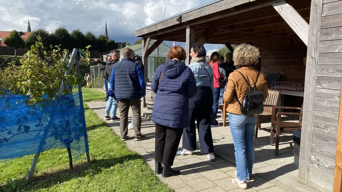 drukte bij wijngaard fort sanderbout