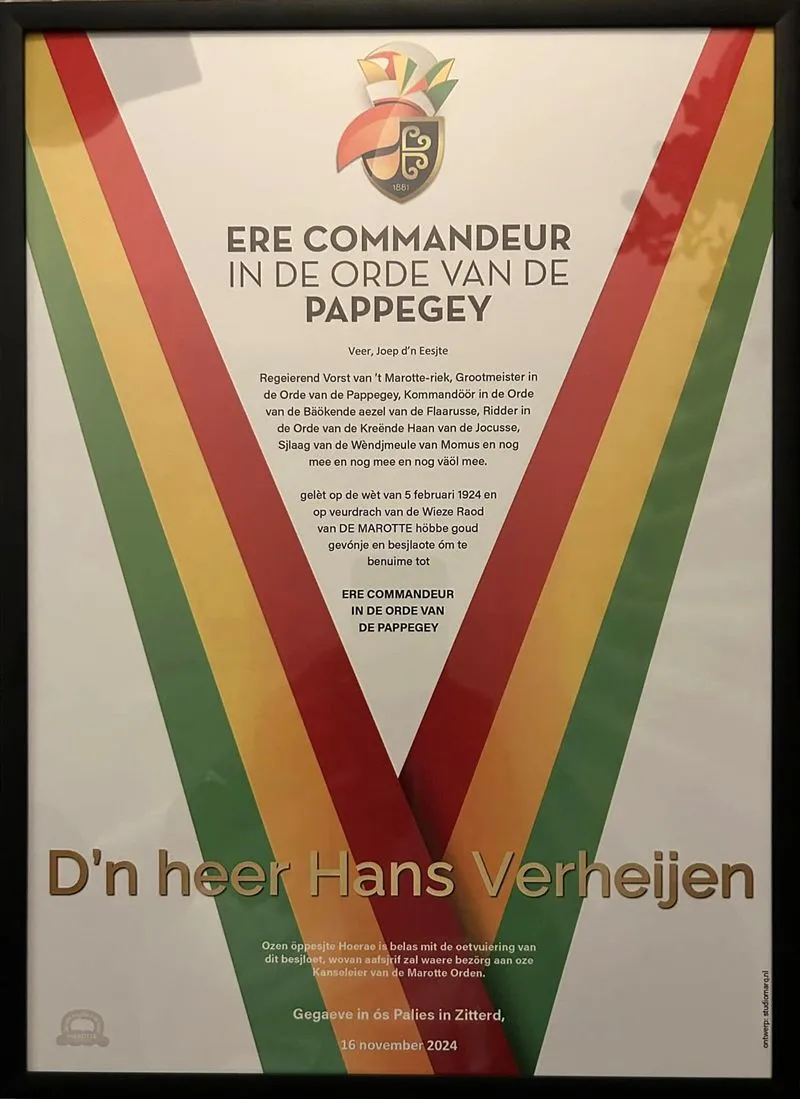 hans verheijen ere commandeur marotte tillegram